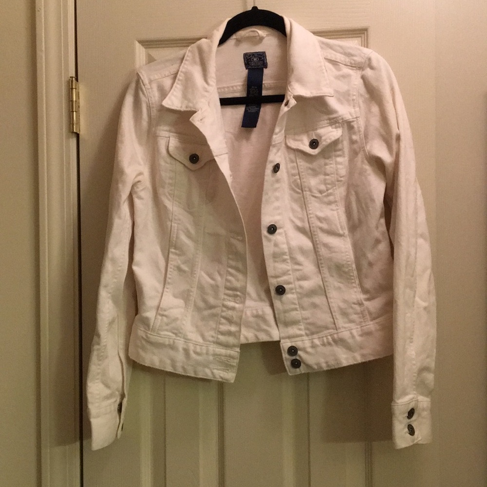 White Lucky button up Jean Jacket